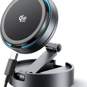 Qi2 25W Certified Magnetic Car Mount Charger Lite with Cooling Fan&Led Light, 36